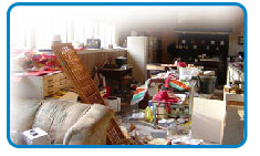 Photo with junk and rubbish for pickup and disposal